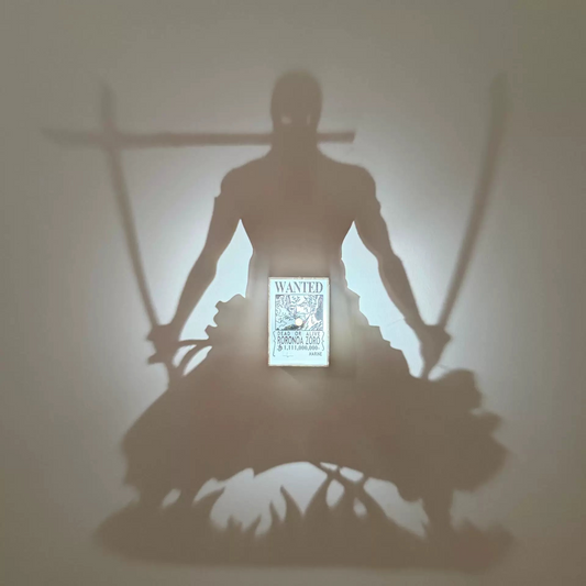 Zoro shadow projection lamp 3D wall art