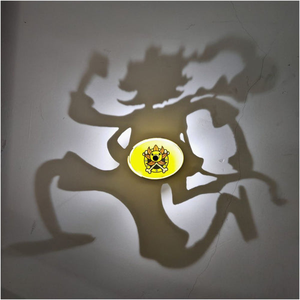 Luffy Inspired Shadow Projection Lamp – Anime Wall Light (Yellow Edition)